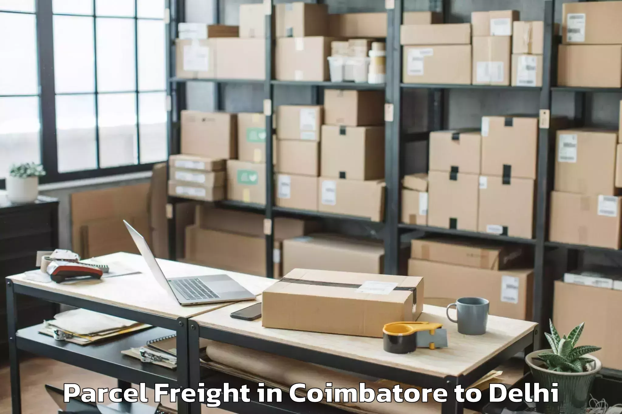 Book Coimbatore to Vasant Square Mall Parcel Freight